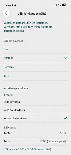 air-led-asetus